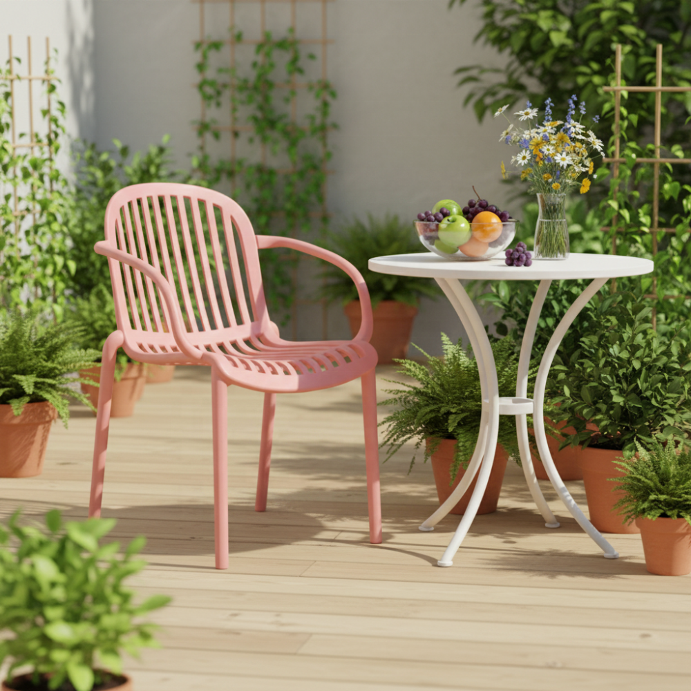 Modern Stackable Lightweight Dining Chair Weather-Resistant Plastic Armchair for Home Office School Patios & Cafs