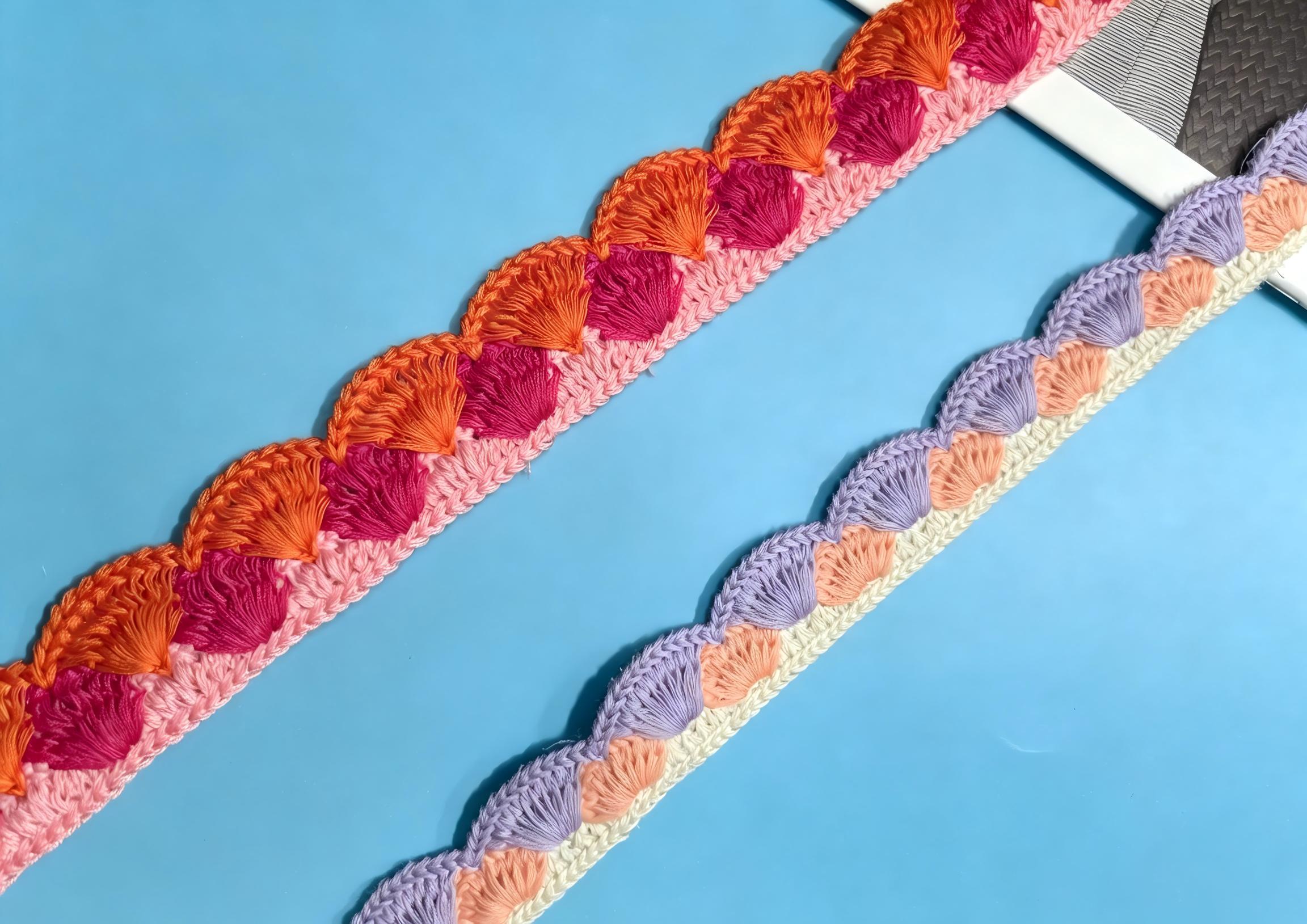 Multicolor Rayon Imitation Crochet Lace Trim | Source Factory Wholesale,huiyuantrimming,Multicolor Rayon Imitation Crochet Lace Trim | Source Factory Wholesale