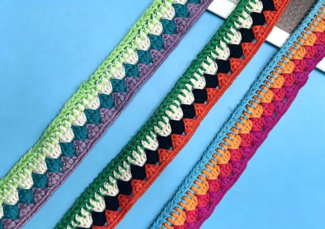 Multicolor Rayon Crochet Lace Trim | Straight Edge Apparel Trim Wholesale,huiyuantrimming,Multicolor Rayon Crochet Lace Trim | Straight Edge Apparel Trim Wholesale