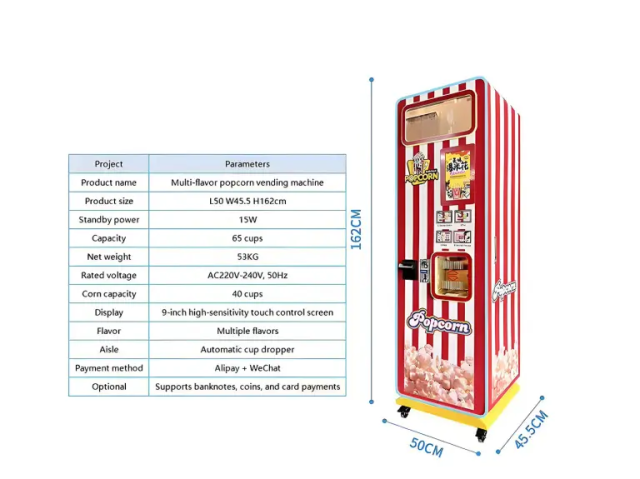 Coin Operated Popcorn Vending Machine | Automatic Commercial Express Popcorn Kiosk,MY SHOP,Coin Operated Popcorn Vending Machine | Automatic Commercial Express Popcorn Kiosk