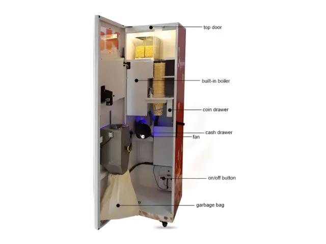 Coin Operated Popcorn Vending Machine | Automatic Commercial Express Popcorn Kiosk,MY SHOP,Coin Operated Popcorn Vending Machine | Automatic Commercial Express Popcorn Kiosk
