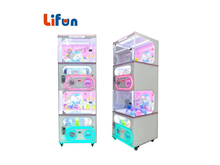 Máquina expendedora de cápsulas de juguetes Gashapon de estilo japonés de doble estación – Arcades personalizables que funcionan con monedas, MY SHOP, Máquina expendedora de cápsulas de juguetes Gashapon de estilo japonés de doble estación – Arcades personalizables que funcionan con monedas