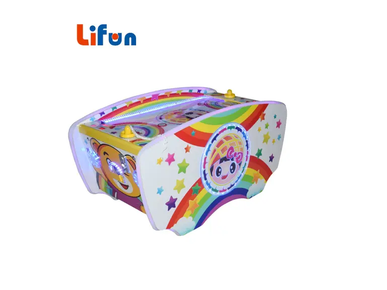 Mesa de hockey de aire para niños – Juego de arcade colorido que funciona con monedas, MI TIENDA, Mesa de hockey de aire para niños – Juego de arcade colorido que funciona con monedas