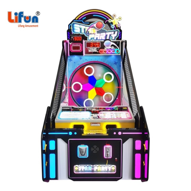 Lifun Star Party ball toss lottery station full white background front shot