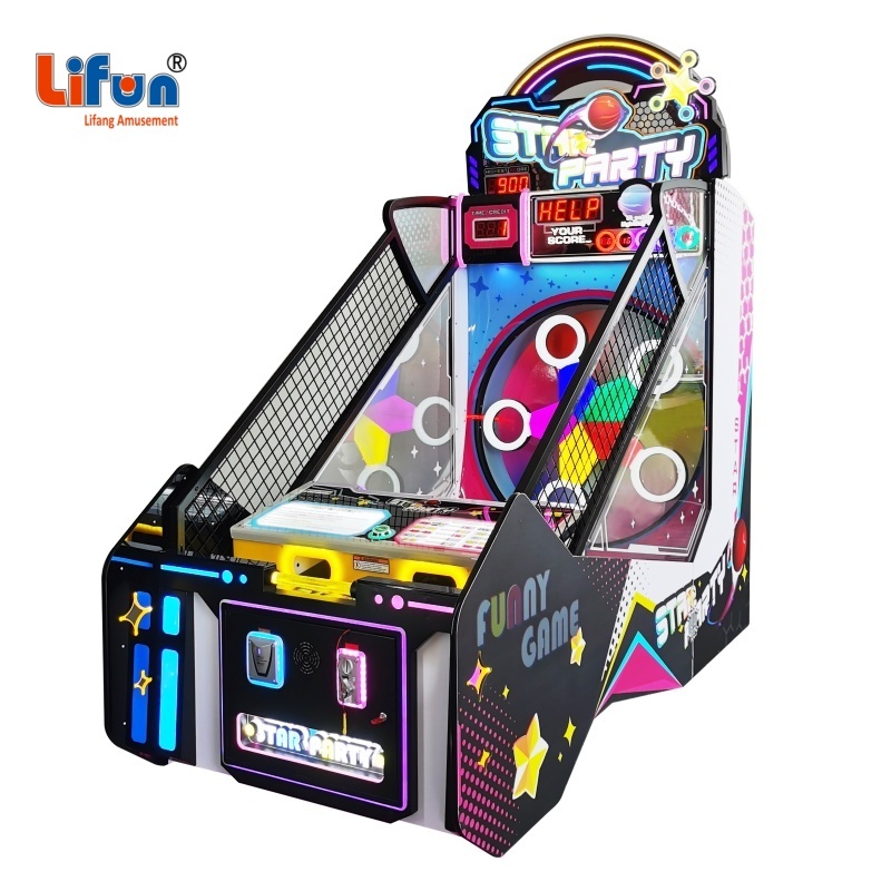 Side full profile shot of Star Party commercial lottery station cabinet