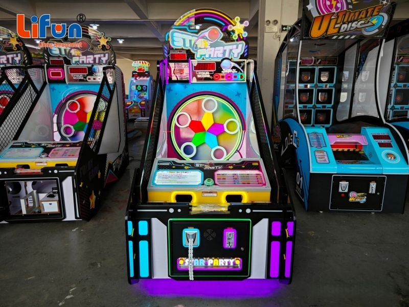 Lifun Star Party ball toss lottery station full white background front shot