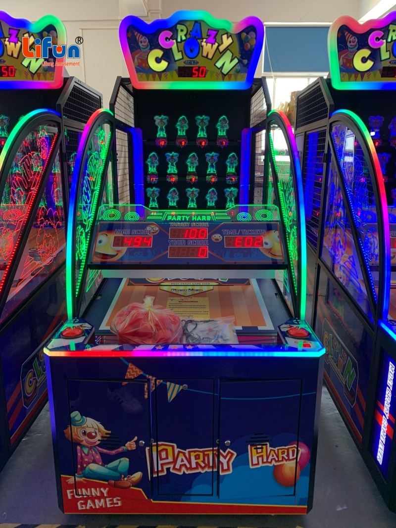 Lifun Crazy Clown Ball Toss Ticket Redemption Machine | Single-Player Family Skill Arcade Cabinet With Built-In Ticket Dispenser,MY SHOP,Lifun Crazy Clown Ball Toss Ticket Redemption Machine | Single-Player Family Skill Arcade Cabinet With Built-In Ticket Dispenser