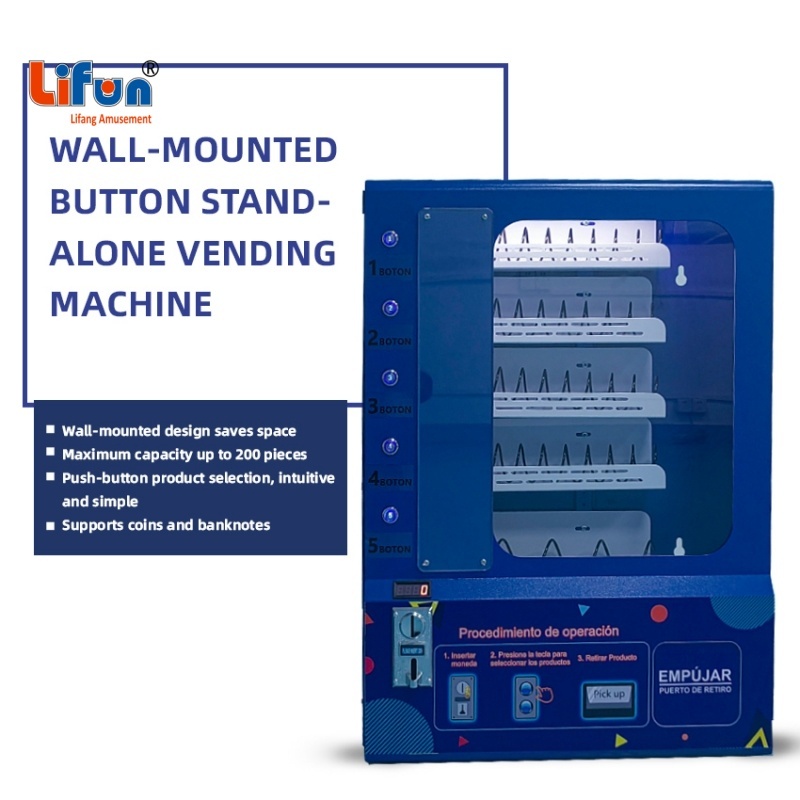 Lifun Wall Mount Vending Machine For Small Packaged Goods | 10 Spiral Lane Unmanned Retail Unit Supporting Cash Coin & Bill Payment,MY SHOP,Lifun Wall Mount Vending Machine For Small Packaged Goods | 10 Spiral Lane Unmanned Retail Unit Supporting Cash Coin & Bill Payment