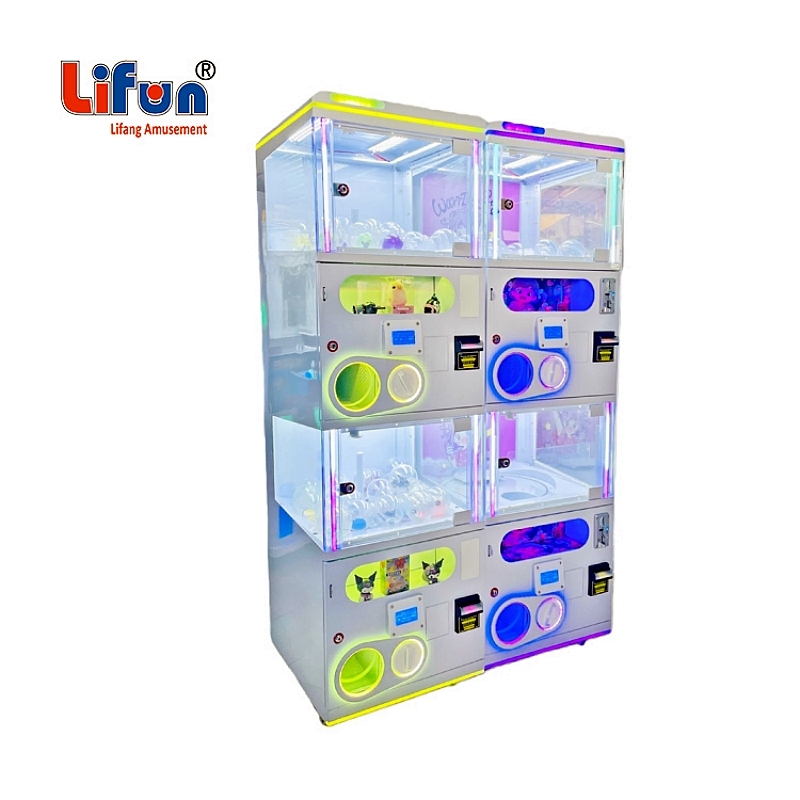 Lifun Double-Deck Capsule Toy Vending Machine | Space-Saving 100mm Gashapon Coin Operated Retail Dispenser With LED Light Decor,MY SHOP,Lifun Double-Deck Capsule Toy Vending Machine | Space-Saving 100mm Gashapon Coin Operated Retail Dispenser With LED Light Decor