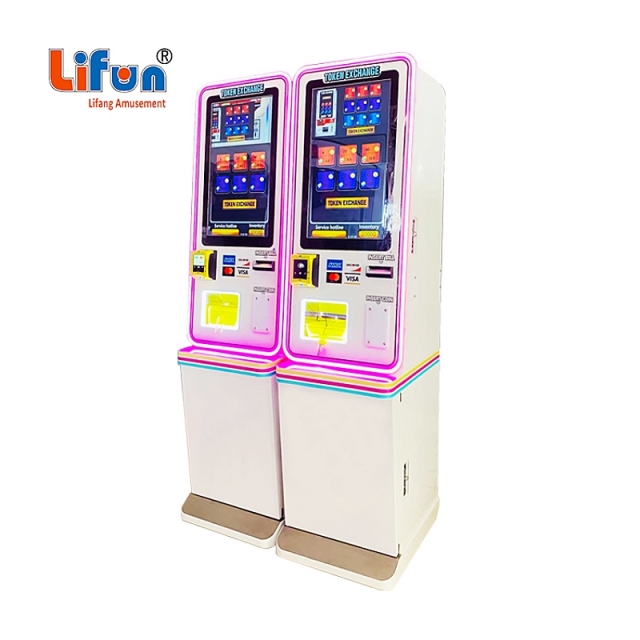 Lifun Smart Token Exchange Machine | 21.5 Inch Touch Screen Unattended Arcade Coin Dispenser Supporting Multi Payment Methods,MY SHOP,Lifun Smart Token Exchange Machine | 21.5 Inch Touch Screen Unattended Arcade Coin Dispenser Supporting Multi Payment Methods