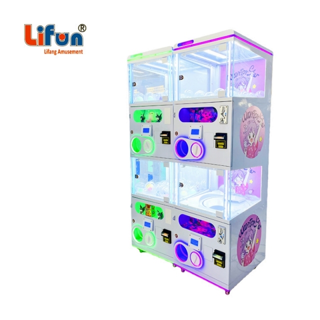 Lifun Double-Deck Capsule Toy Vending Machine | Space-Saving 100mm Gashapon Coin Operated Retail Dispenser With LED Light Decor,MY SHOP,Lifun Double-Deck Capsule Toy Vending Machine | Space-Saving 100mm Gashapon Coin Operated Retail Dispenser With LED Light Decor