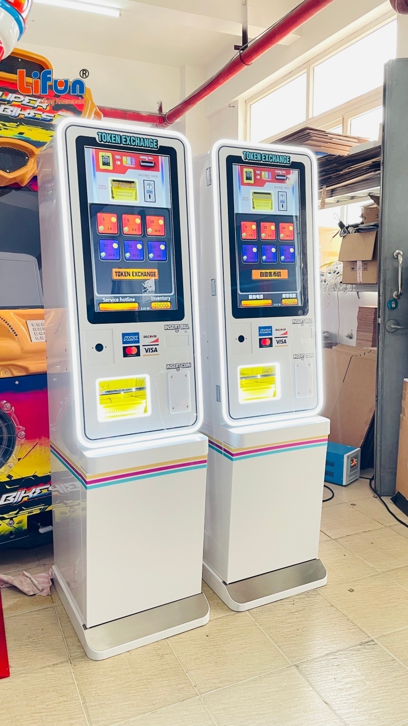Lifun Smart Token Exchange Machine | 21.5 Inch Touch Screen Unattended Arcade Coin Dispenser Supporting Multi Payment Methods,MY SHOP,Lifun Smart Token Exchange Machine | 21.5 Inch Touch Screen Unattended Arcade Coin Dispenser Supporting Multi Payment Methods