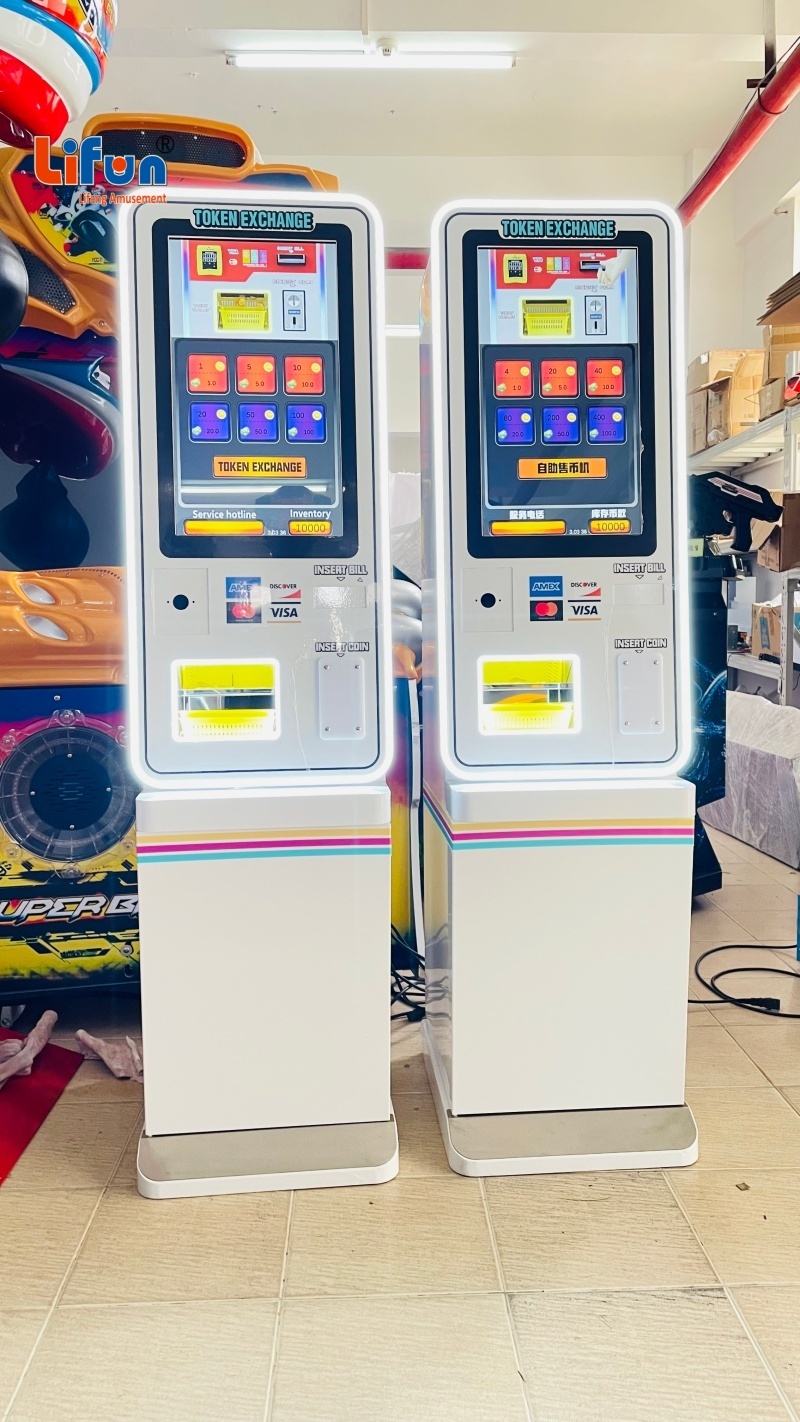 Lifun Smart Token Exchange Machine | 21.5 Inch Touch Screen Unattended Arcade Coin Dispenser Supporting Multi Payment Methods,MY SHOP,Lifun Smart Token Exchange Machine | 21.5 Inch Touch Screen Unattended Arcade Coin Dispenser Supporting Multi Payment Methods