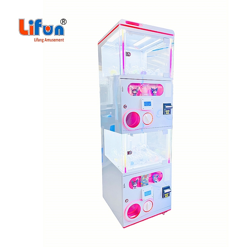 Lifun Double-Deck Capsule Toy Vending Machine | Space-Saving 100mm Gashapon Coin Operated Retail Dispenser With LED Light Decor,MY SHOP,Lifun Double-Deck Capsule Toy Vending Machine | Space-Saving 100mm Gashapon Coin Operated Retail Dispenser With LED Light Decor