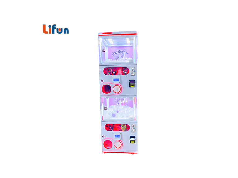 Lifun Double-Deck Capsule Toy Vending Machine | Space-Saving 100mm Gashapon Coin Operated Retail Dispenser With LED Light Decor,MY SHOP,Lifun Double-Deck Capsule Toy Vending Machine | Space-Saving 100mm Gashapon Coin Operated Retail Dispenser With LED Light Decor
