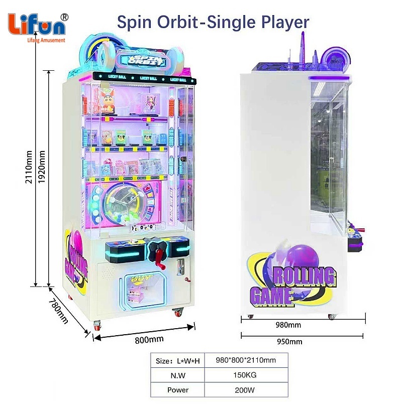 Lifun Spin Orbit Lucky Ball Game Machine | Single Full Glow Light Machine With Color Matching Prize Mechanism,MY SHOP,Lifun Spin Orbit Lucky Ball Game Machine | Single Full Glow Light Machine With Color Matching Prize Mechanism