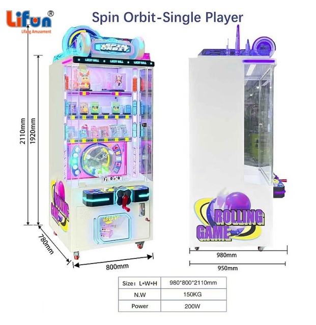 Lifun Spin Orbit Lucky Ball Game Machine | Single Full Glow Light Machine With Color Matching Prize Mechanism,MY SHOP,Lifun Spin Orbit Lucky Ball Game Machine | Single Full Glow Light Machine With Color Matching Prize Mechanism