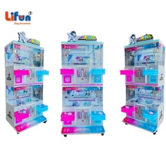 Lifun 4-Player Mini Claw Machine with Dual-Level Prize Cabinets,MY SHOP,Lifun 4-Player Mini Claw Machine with Dual-Level Prize Cabinets