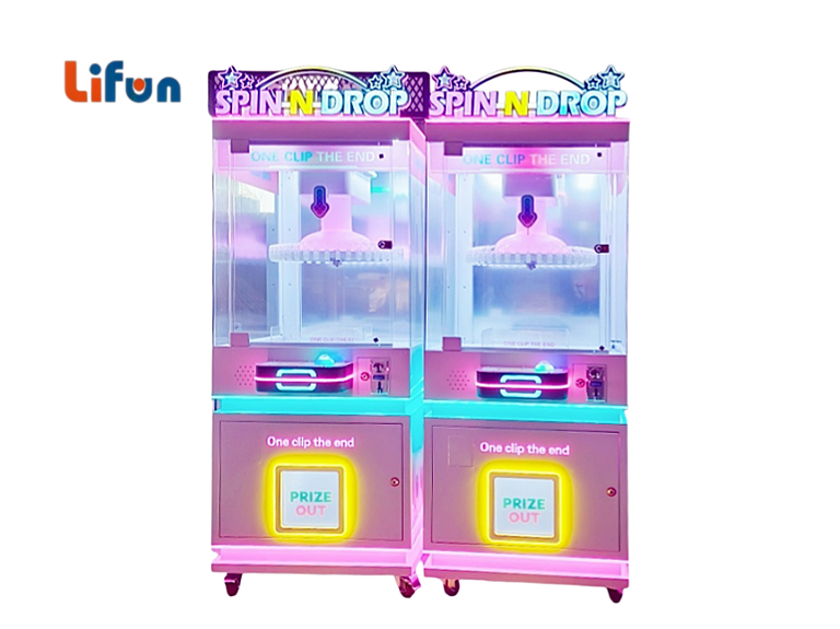 Lifun Spin N Drop Clip Prize Arcade Machine with LED Lighting,MY SHOP,Lifun Spin N Drop Clip Prize Arcade Machine with LED Lighting