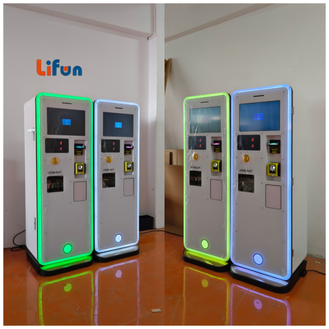 Lifun Self-Service Smart Coin Exchanger with Neon LED Light,MY SHOP,Lifun Self-Service Smart Coin Exchanger with Neon LED Light