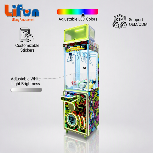 Lifun Toy House Graffiti Claw Machine with Illuminated Prize Locker,MY SHOP,Lifun Toy House Graffiti Claw Machine with Illuminated Prize Locker