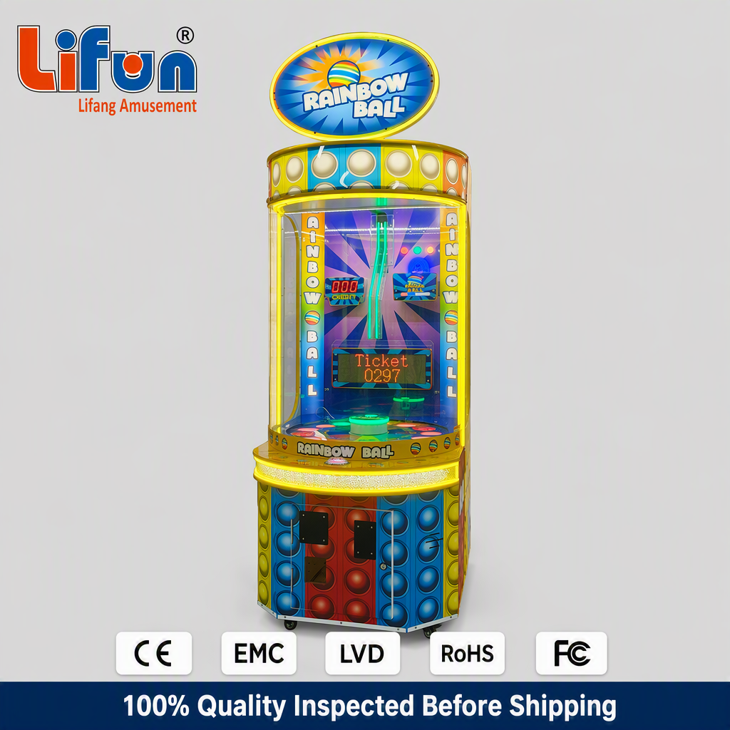 Lifun Rainbow Ball Arcade Game with Ticket Redemption & LED Lights,MY SHOP,Lifun Rainbow Ball Arcade Game with Ticket Redemption & LED Lights
