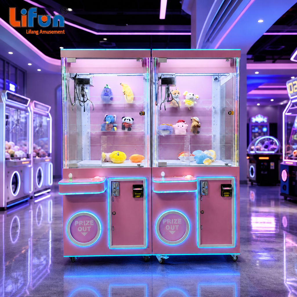 Lifun 31" Candy Pink Claw Machine with Glowing LED Frame,MY SHOP,Lifun 31" Candy Pink Claw Machine with Glowing LED Frame