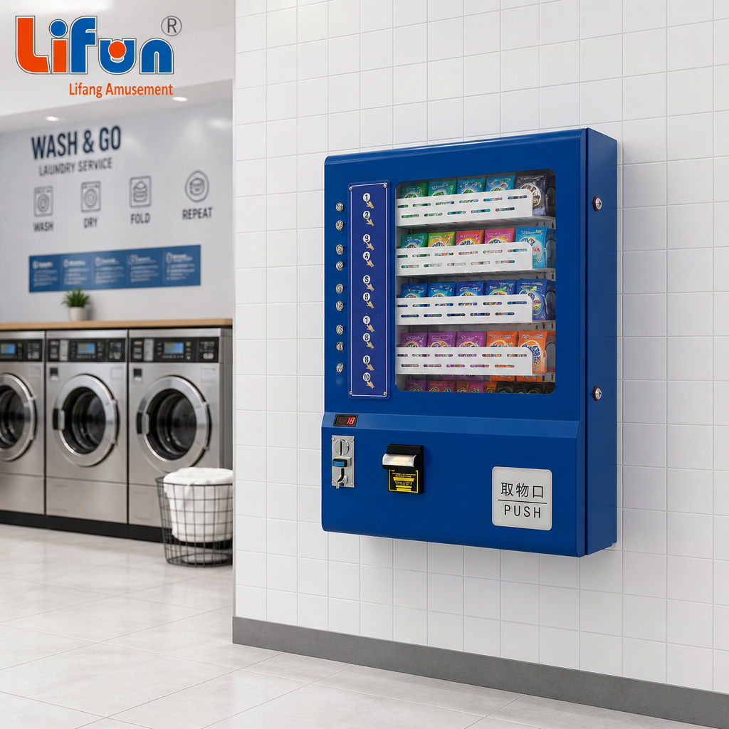Lifun Wall-Mounted Vending Machine – 10 Lanes & 100 Item Capacity,MY SHOP,Lifun Wall-Mounted Vending Machine – 10 Lanes & 100 Item Capacity