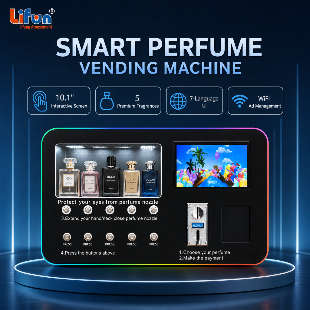 Lifun Smart Perfume Vending Machine with WiFi & Ad Screen,MY SHOP,Lifun Smart Perfume Vending Machine with WiFi & Ad Screen