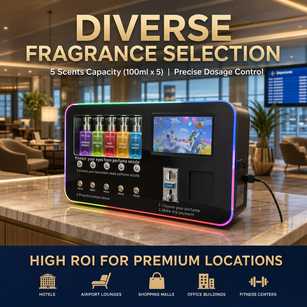 Lifun Smart Perfume Vending Machine with WiFi & Ad Screen,MY SHOP,Lifun Smart Perfume Vending Machine with WiFi & Ad Screen