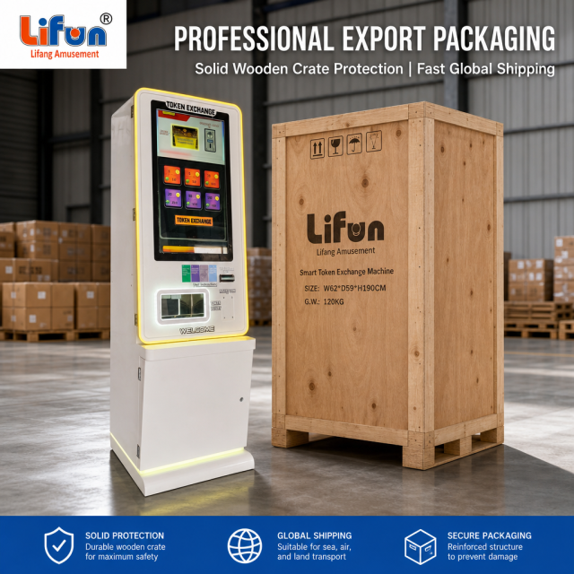 Lifun Smart Token Exchange Machine with Touchscreen & LED Frame,MY SHOP,Lifun Smart Token Exchange Machine with Touchscreen & LED Frame
