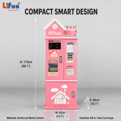 Lifun Pink ATM House Token Changer with Cute House Design,MY SHOP,Lifun Pink ATM House Token Changer with Cute House Design