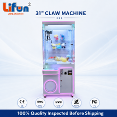 Lifun 31" White Arcade Crane for Large Plush with LED Trim,MY SHOP,Lifun 31" White Arcade Crane for Large Plush with LED Trim