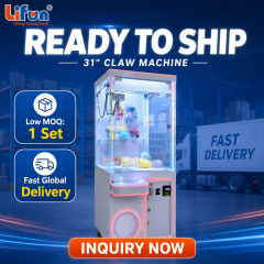 Lifun 31" White Arcade Crane for Large Plush with LED Trim,MY SHOP,Lifun 31" White Arcade Crane for Large Plush with LED Trim