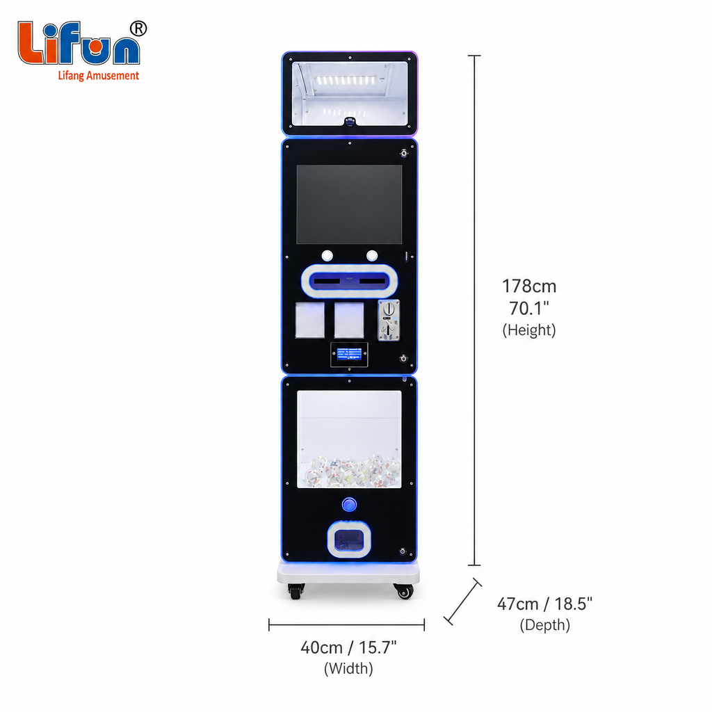 Lifun Prize Gift Vending with Card Dispenser & Capsule Toy,MY SHOP,Lifun Prize Gift Vending with Card Dispenser & Capsule Toy