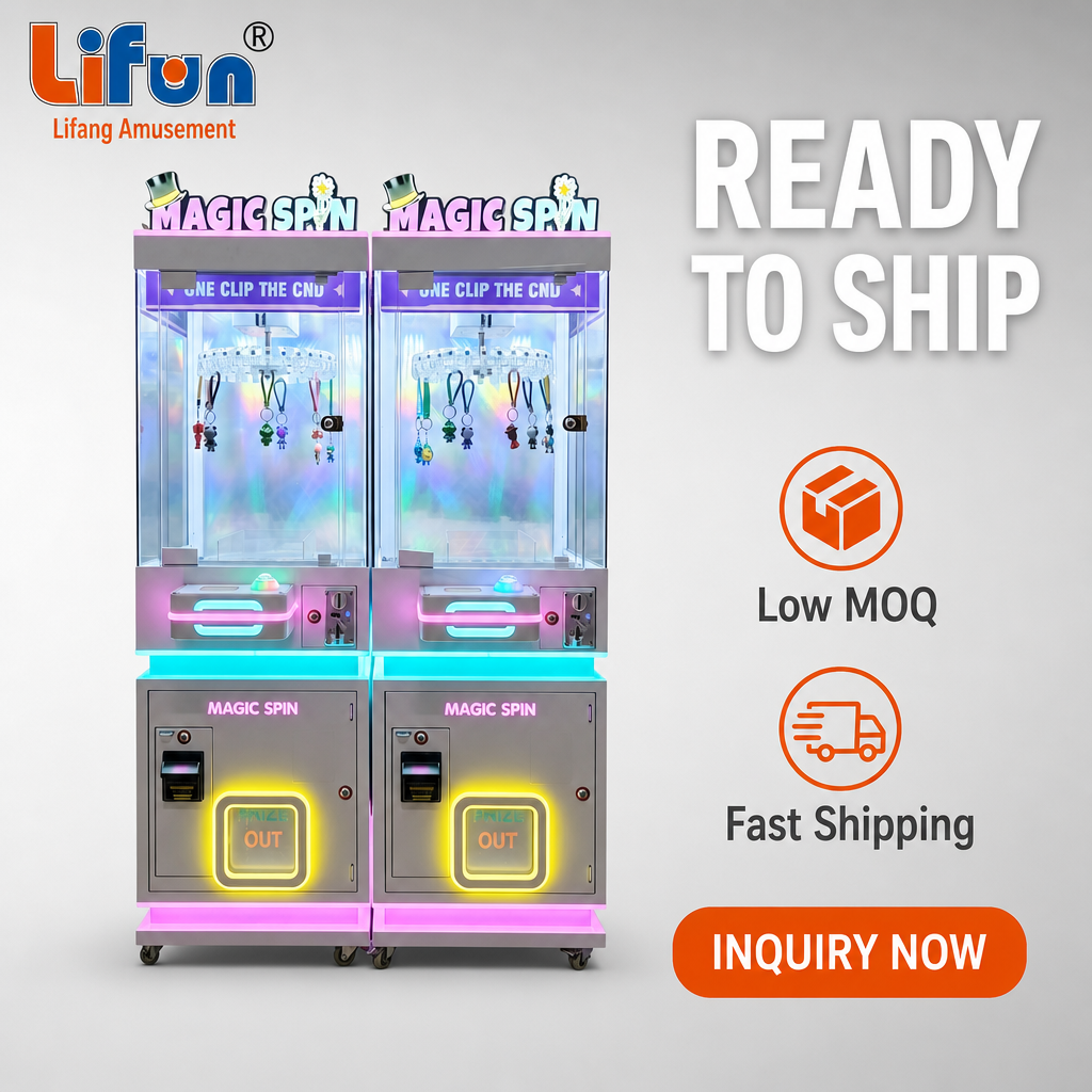 Lifun Magic Spin 30 Clips Arcade Game with Neon LED Trim,MY SHOP,Lifun Magic Spin 30 Clips Arcade Game with Neon LED Trim