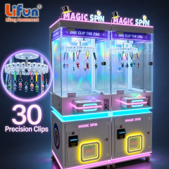 Lifun Magic Spin 30 Clips Arcade Game with Neon LED Trim,MY SHOP,Lifun Magic Spin 30 Clips Arcade Game with Neon LED Trim