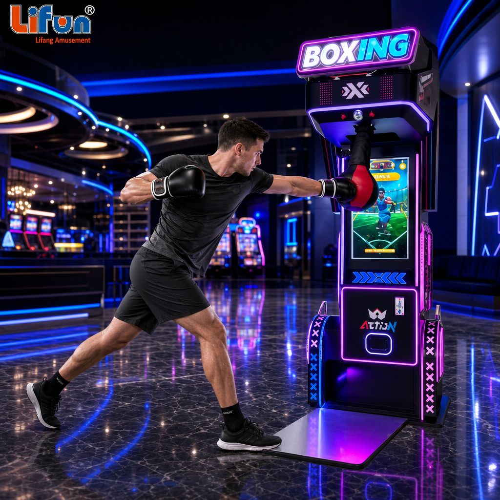 Lifun Interactive Boxing Arcade with HD Screen & Hanging Punch Bag,MY SHOP,Lifun Interactive Boxing Arcade with HD Screen & Hanging Punch Bag