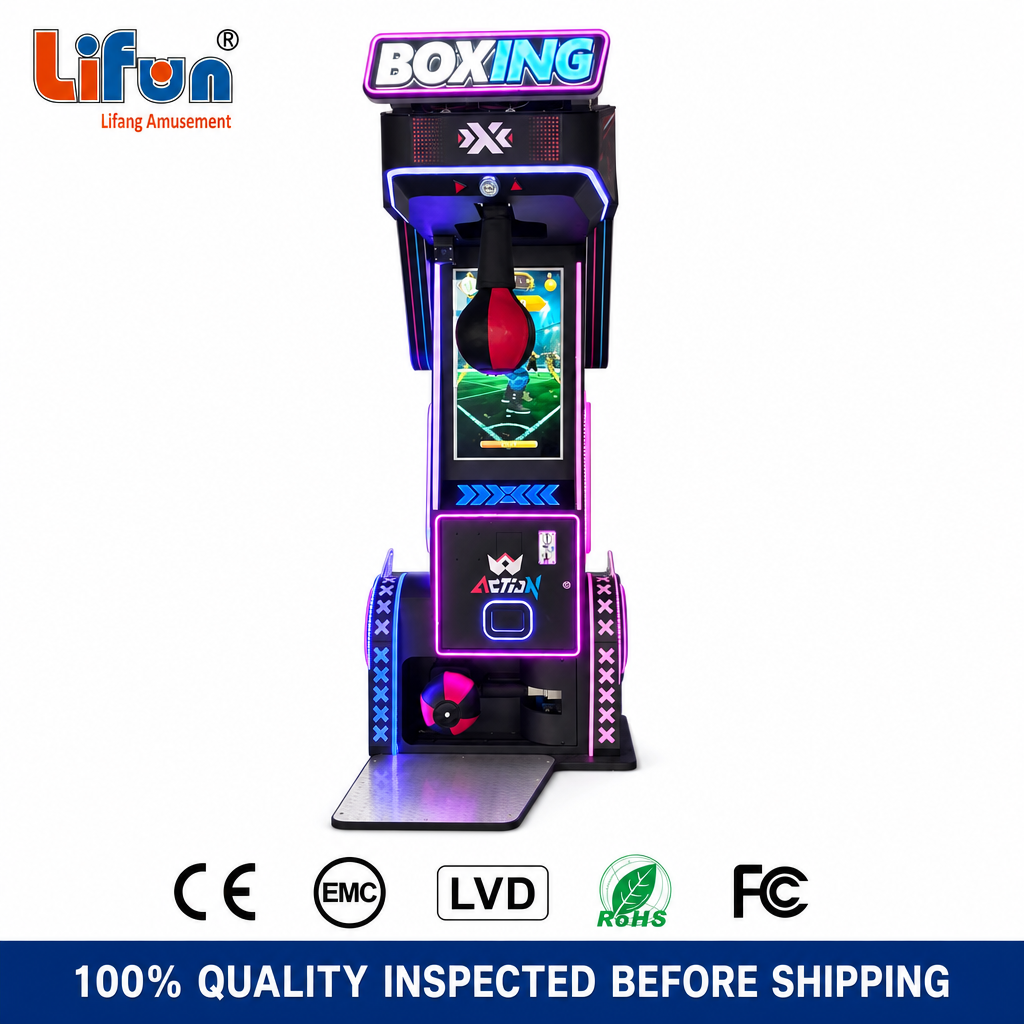 Lifun Interactive Boxing Arcade with HD Screen & Hanging Punch Bag,MY SHOP,Lifun Interactive Boxing Arcade with HD Screen & Hanging Punch Bag