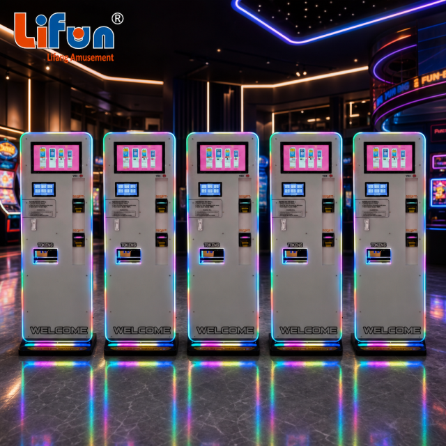 Lifun Smart Coin Dispenser with 15.5" Ad Screen & 7" Touch Panel,MY SHOP,Lifun Smart Coin Dispenser with 15.5" Ad Screen & 7" Touch Panel