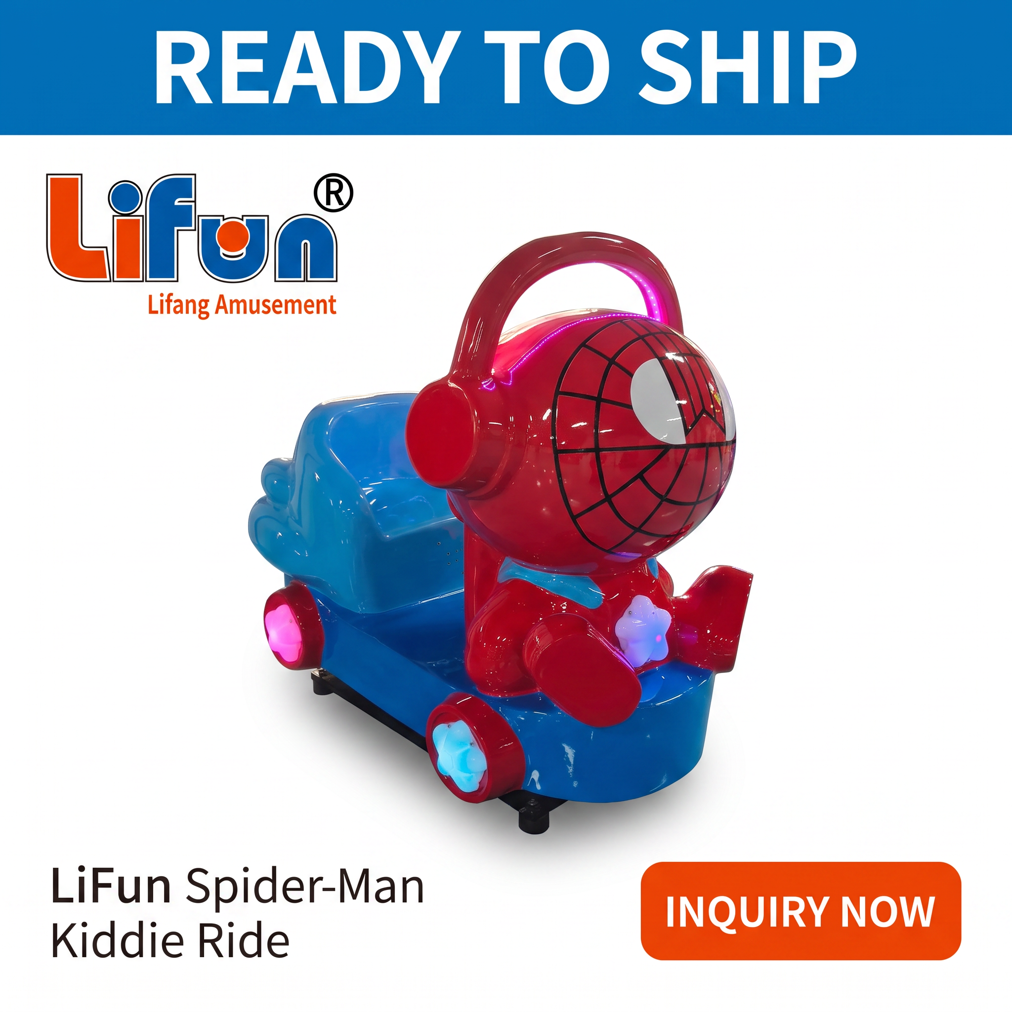 Lifun Spider-Man Kiddie Ride with Music & Glowing Star Lights,MY SHOP,Lifun Spider-Man Kiddie Ride with Music & Glowing Star Lights