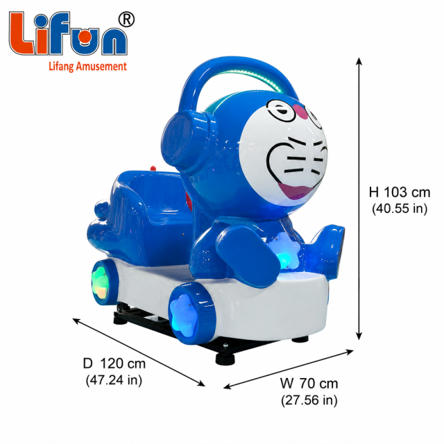 Lifun Doraemon Kiddie Ride with Music and Star LED Lights,MY SHOP,Lifun Doraemon Kiddie Ride with Music and Star LED Lights