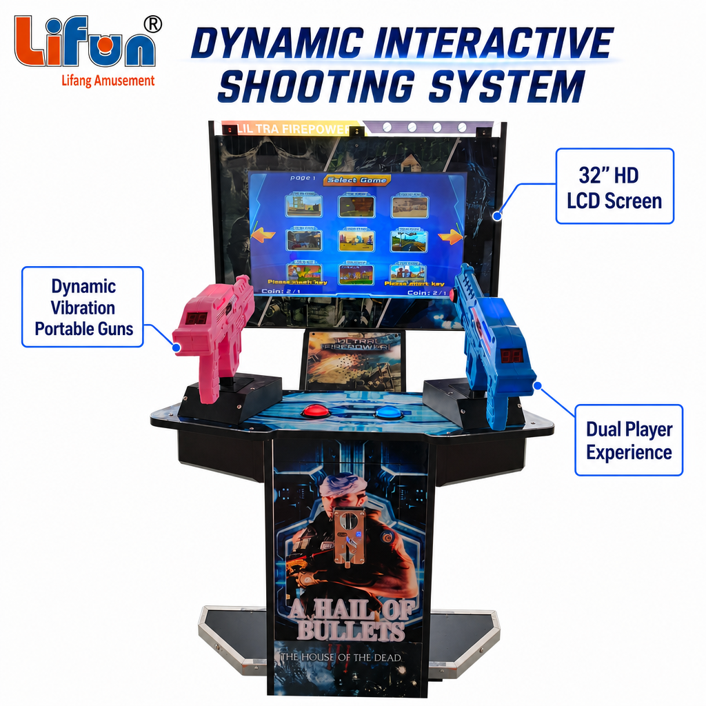 Lifun 32" Dual-Gun Shooting Arcade Machine with HD Screen,MY SHOP,Lifun 32" Dual-Gun Shooting Arcade Machine with HD Screen