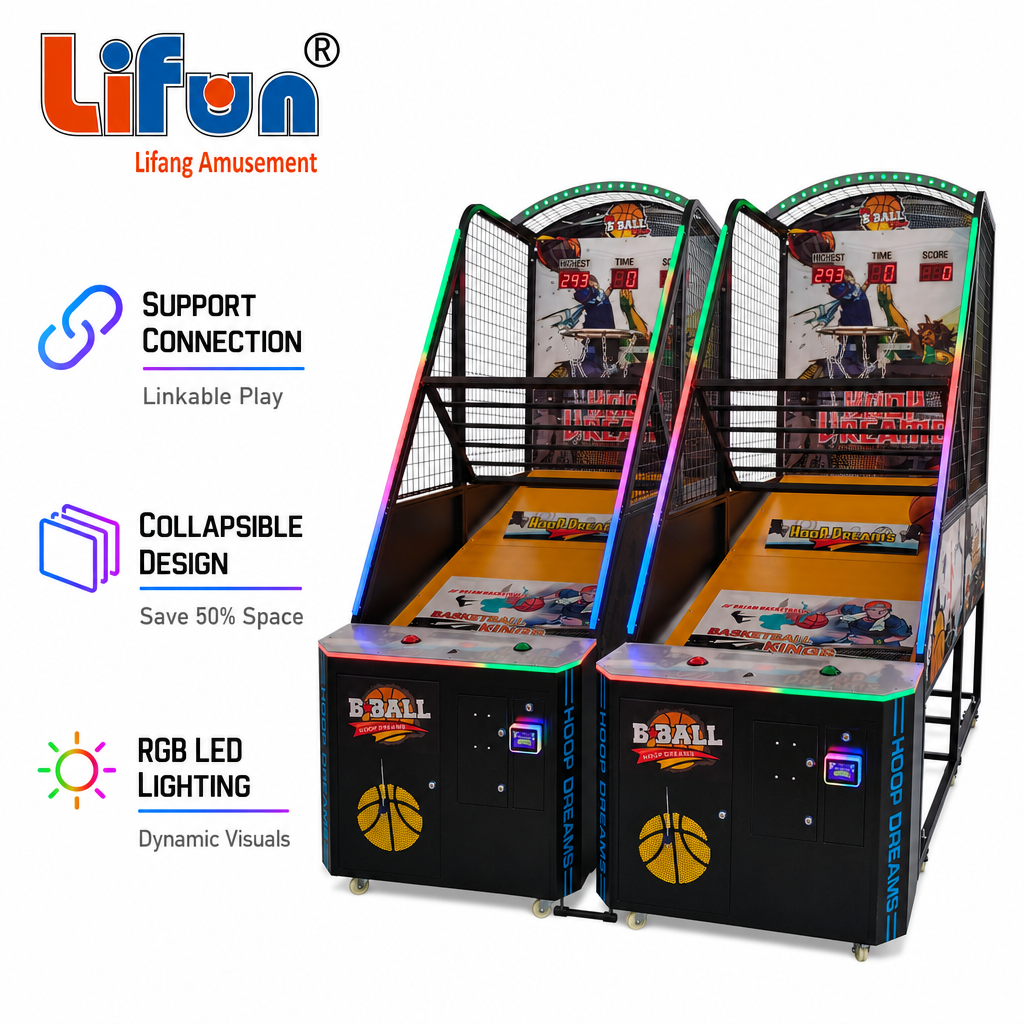 Lifun Luxury Collapsible Basketball Arcade with LED Top Sign,MY SHOP,Lifun Luxury Collapsible Basketball Arcade with LED Top Sign