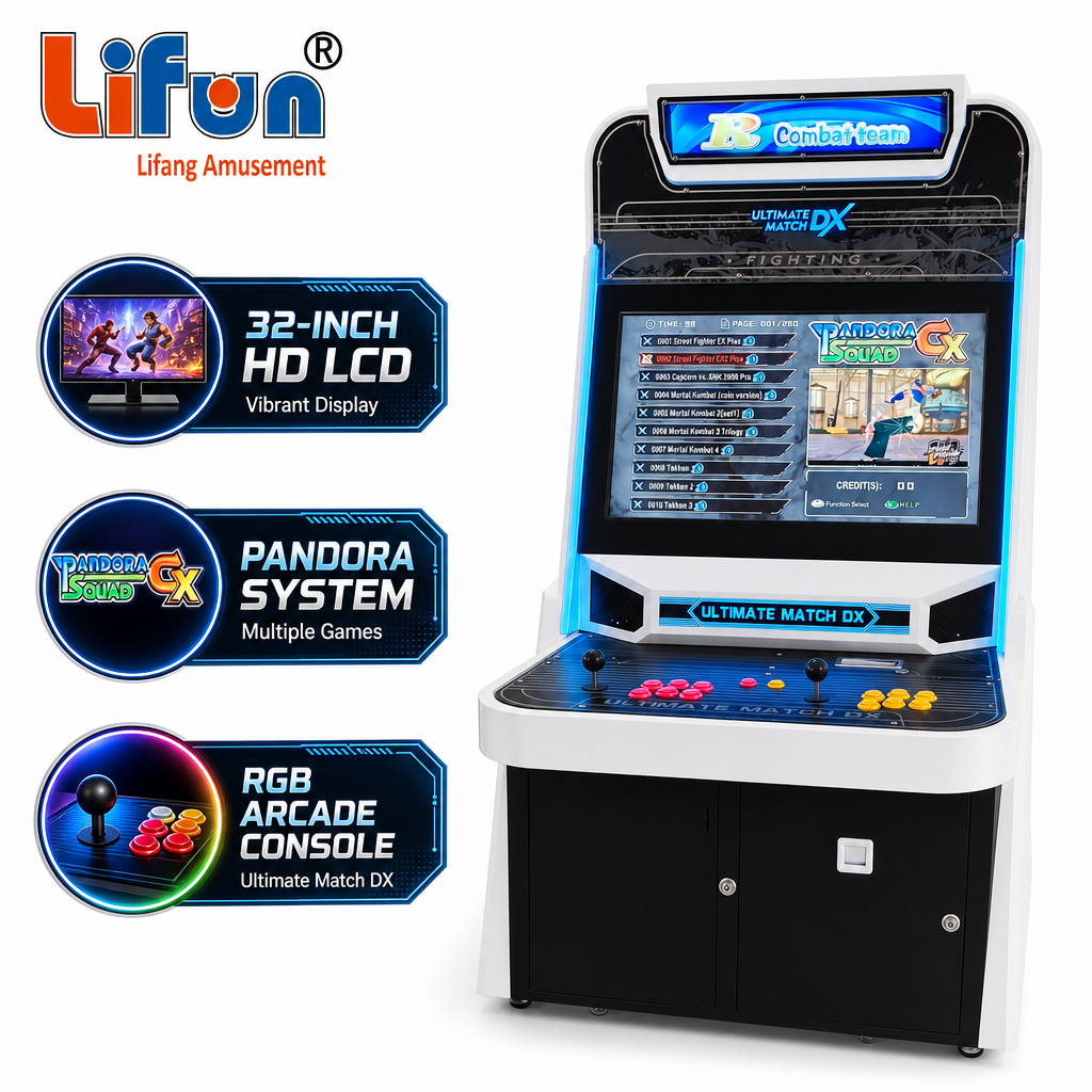 Lifun Combat Team 32" Arcade Fighter with Dual Controls & LED Glow,MY SHOP,Lifun Combat Team 32" Arcade Fighter with Dual Controls & LED Glow