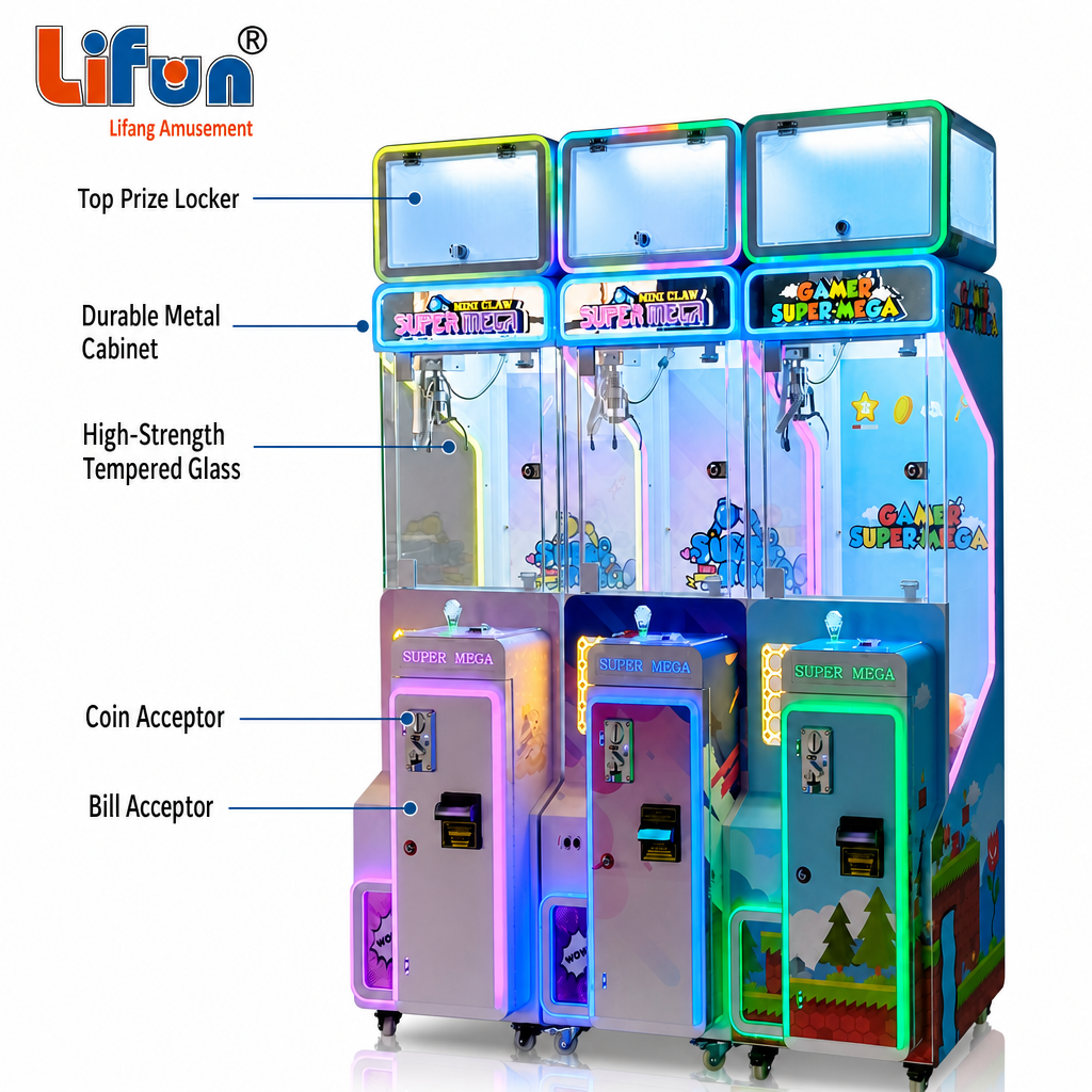 Lifun 18" Super Mega Mini Claw Machine with Prize Locker,MY SHOP,Lifun 18" Super Mega Mini Claw Machine with Prize Locker