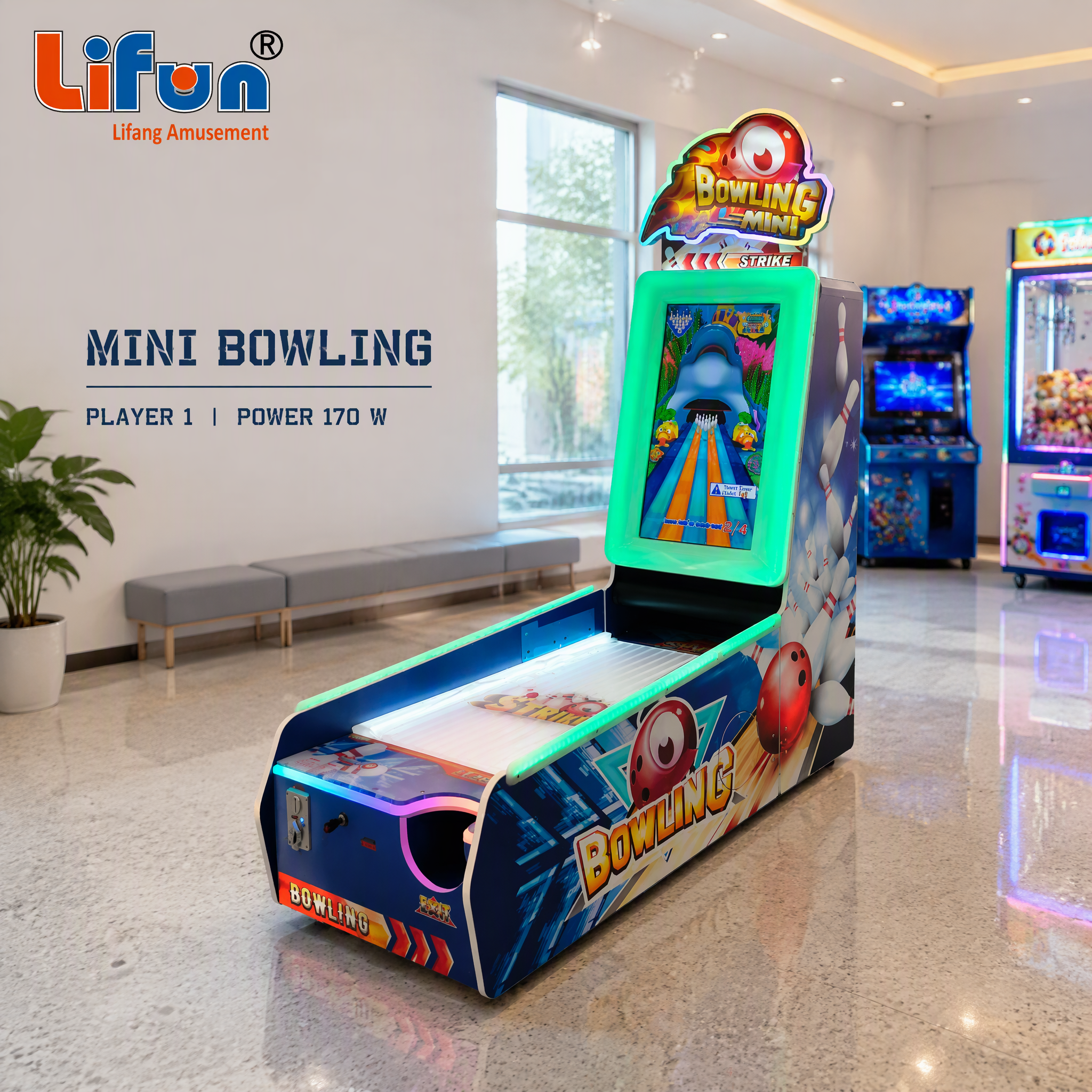 Lifun Mini Bowling Arcade Game with Ticket Redemption Option,MY SHOP,Lifun Mini Bowling Arcade Game with Ticket Redemption Option