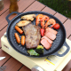 Mica Stone Grill Pan (28-40cm) - Non-Stick Tinplate Frying Pan for All Stoves