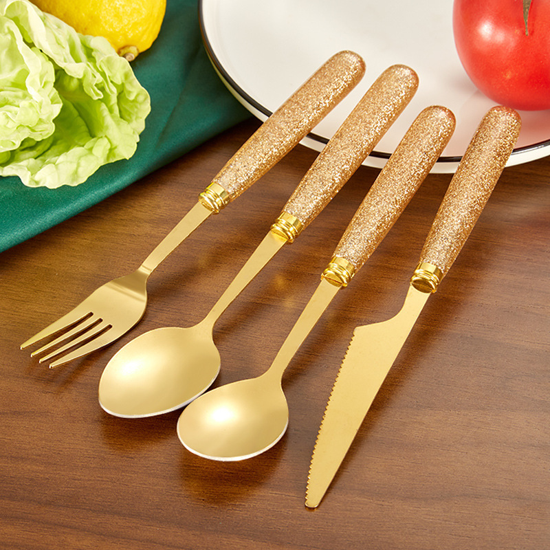 Exquisite stainless steel knife, fork and spoon set,MY SHOP,Exquisite stainless steel knife, fork and spoon set