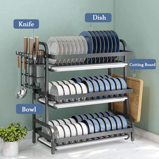 Kitchen storage rack, dish rack, plate storage and draining rack,MY SHOP,Kitchen storage rack, dish rack, plate storage and draining rack
